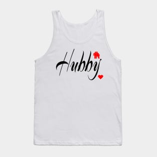 Valentine Day Gift Hubby kiss funny Tank Top